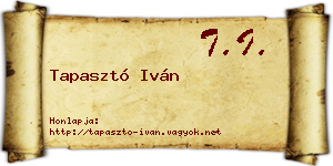 Tapasztó Iván névjegykártya